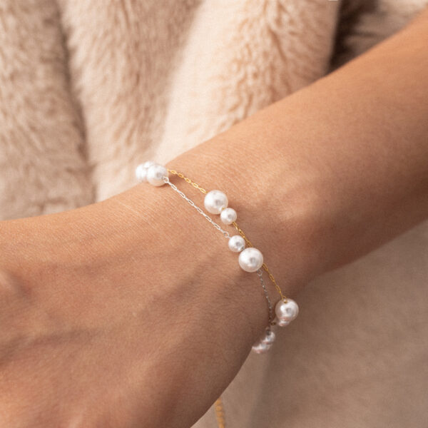 Minimalist Pearl Bead Choker Necklace for Women Fashion Jewelry 18K Gold Plated Stainless Steel Chain Necklaces Bracelets - Image 3