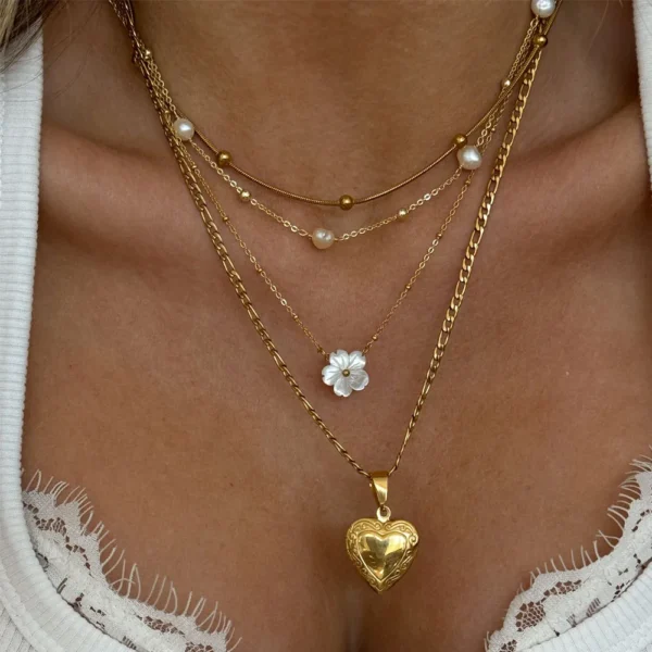 Tarnish Free 18k Gold Plated Beads Snake Bone Chain Necklace for Women Dainty Stainless Steel Simple Clavicle Necklace Jewelry - Image 5