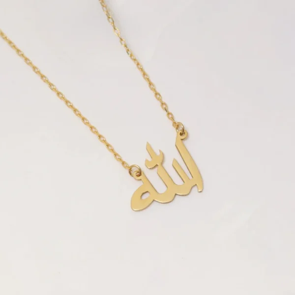 Waterproof 18K Gold Plated Stainless Steel Pendant Necklaces Women Islamic Arabic Religious Tiny Chain Necklace Jewelry - Image 6