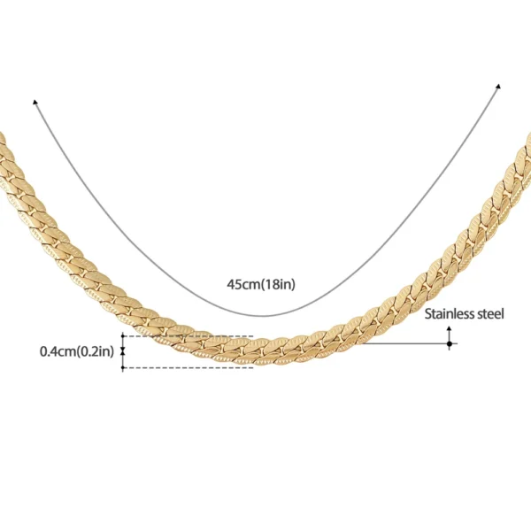 Minimalist 18K Gold Plated Cuban Link Chain Necklaces for Women Designer Waterproof Stainless Steel Choker NecklaceJewelry - Image 6