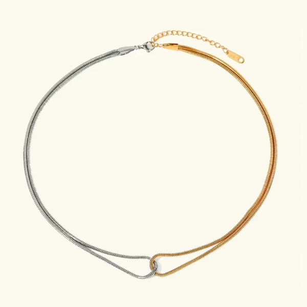 Fashion 18K Gold Plated Stainless Steel Snake Bone Chain Necklace for Women Minimalist Gold Silver Necklace Waterproof Jewelry - Image 6