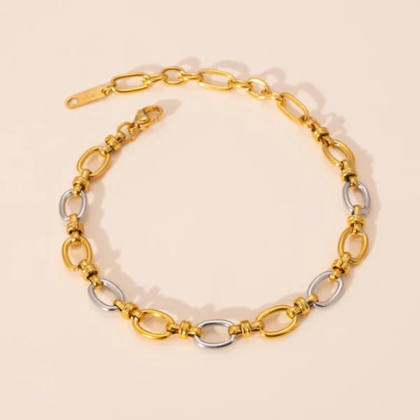 Minimalist 18k Gold Plated Paper Clip Link Chain Necklaces for Women Stainless Steel Gold Silver Choker Necklace Set Jewelry - Image 3
