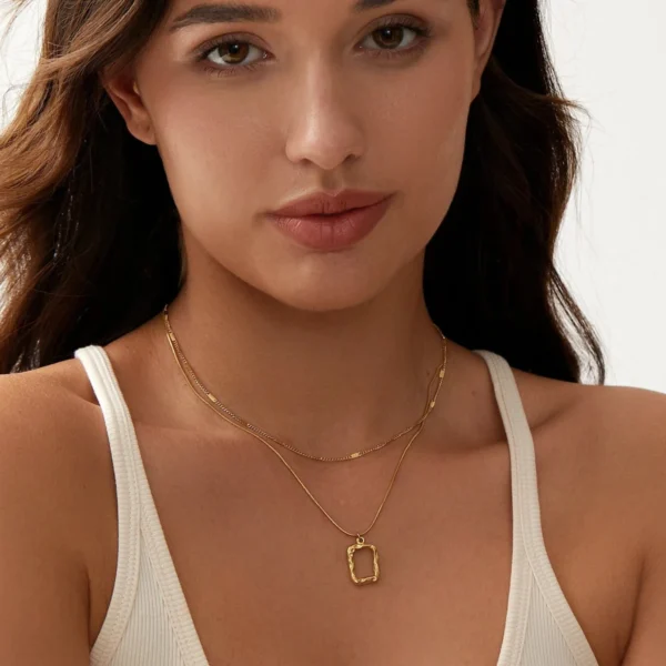 Minimalist 18k Gold Plated Thin Snake Chain Necklaces Women Dainty Stainless Layered Pendant Choker Necklace Jewelry - Image 3