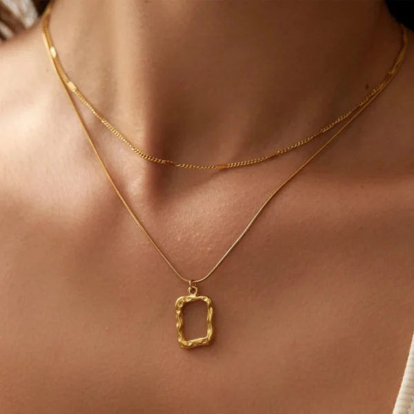 Minimalist 18k Gold Plated Thin Snake Chain Necklaces Women Dainty Stainless Layered Pendant Choker Necklace Jewelry - Image 5