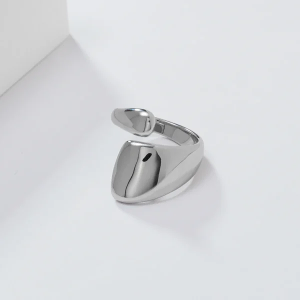 INS Fashion Minimalist 18K Gold Plated Danty Stainless Steel Open Rings for Women Girls Tarnish Free Jewelry Hypoallergenic - Image 3