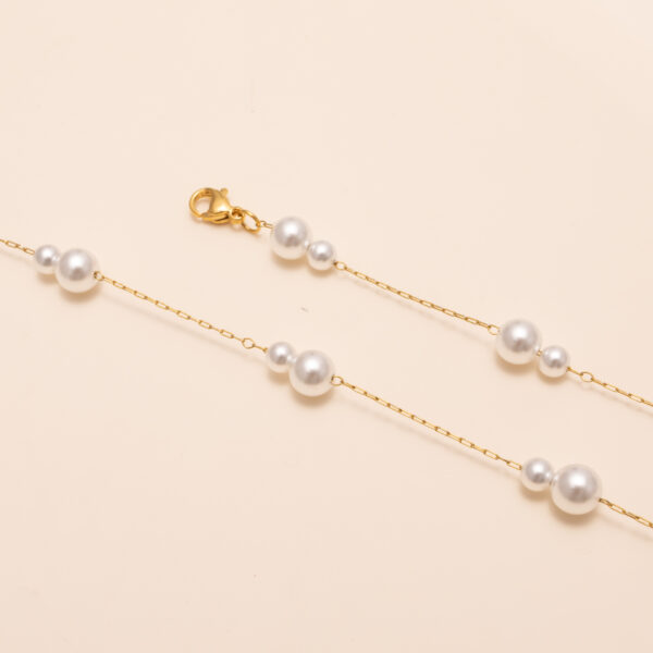 Minimalist Pearl Bead Choker Necklace for Women Fashion Jewelry 18K Gold Plated Stainless Steel Chain Necklaces Bracelets - Image 5