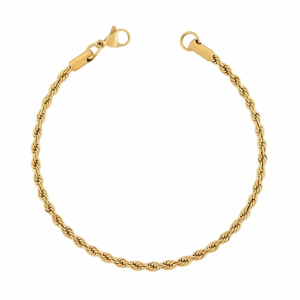 Minimalist 18k Gold Plated Stainless Steel Beaded Stacked Bracelet Femme Waterproof Dainty Paperclip Snake Rope Bracelets Women - Image 6