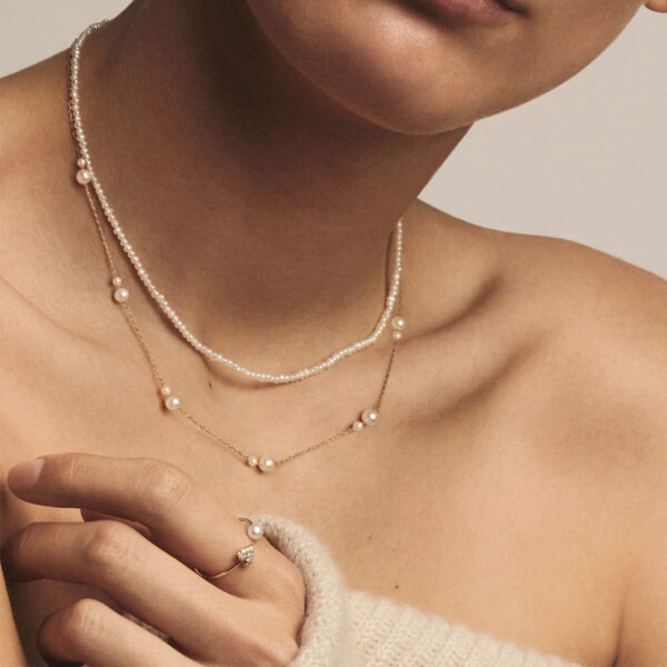 Minimalist Pearl Bead Choker Necklace for Women Fashion Jewelry 18K Gold Plated Stainless Steel Chain Necklaces Bracelets - Image 2