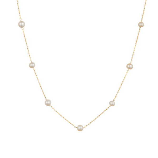 Dainty Freshwater Pearl Beads Choker Necklace for Women Fashion Jewelry 18K Gold Plated Stainless Steel Chain Necklaces Ladies - Image 6